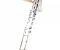 Abru Werner Loft Ladder Blue Seal Aluminium 3 Section Easy Stow 76013